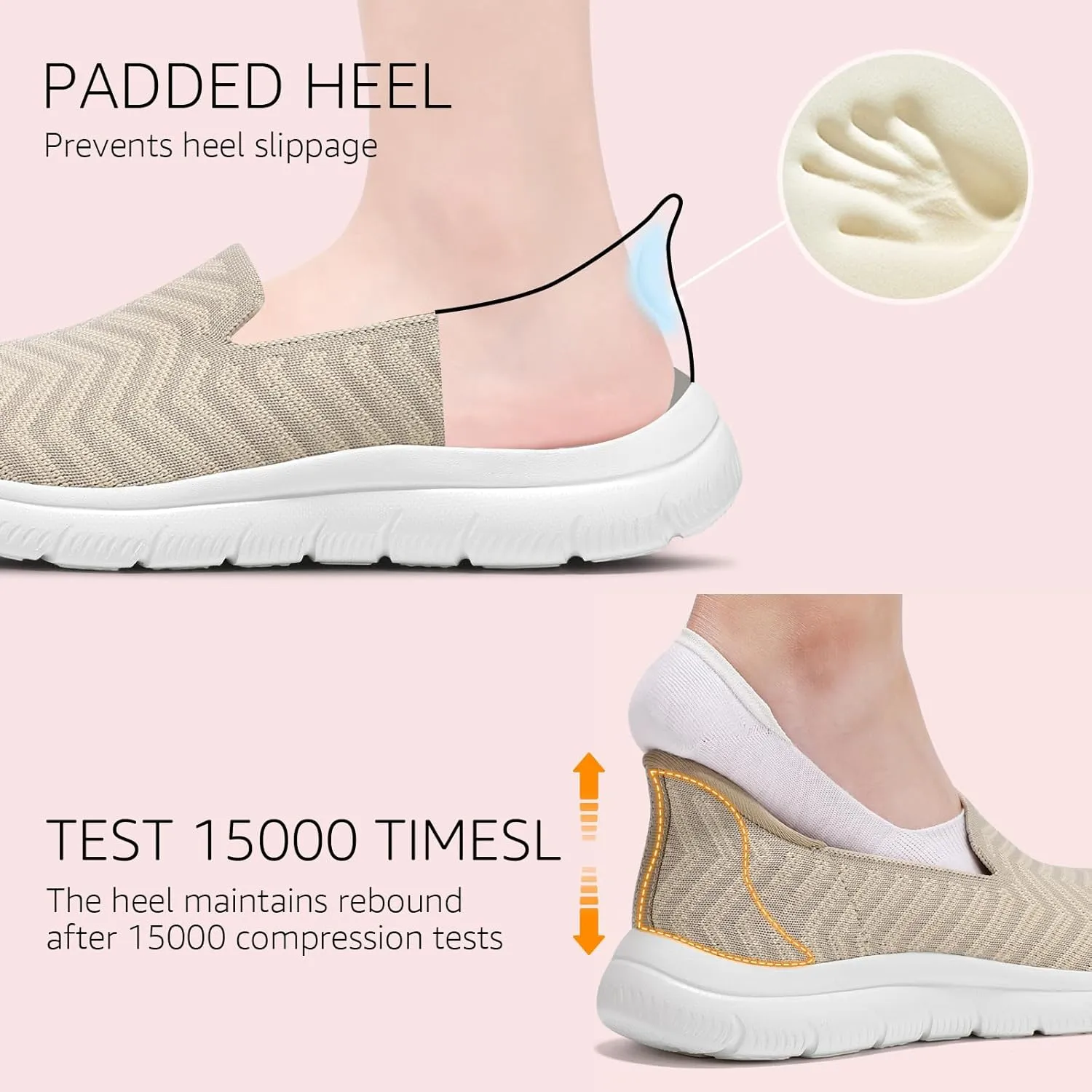 STQ Walking Shoes Women Slip on Sneakers Orthopedic Shoes Non Slip Elderly Comfort Lightweight Casual Standing Travelling
