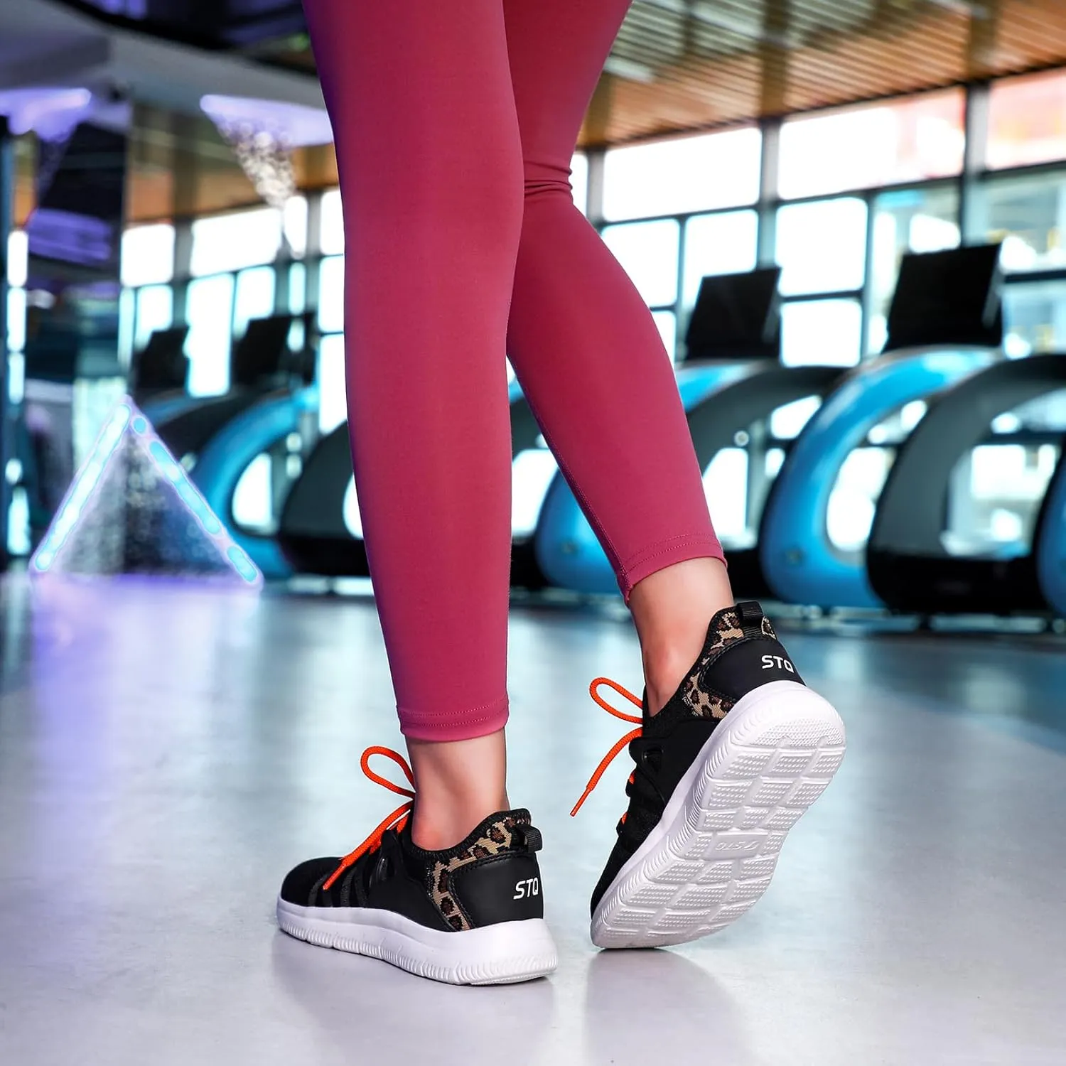STQ Womens Slip on Sneakers Breathable Tennis Arch Support Comfortable Walking Shoes Plantar Fasciitis Orthopedic Workout Gym Cross Training Athletic Standing