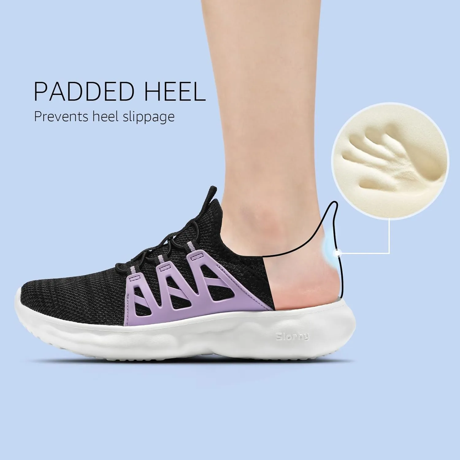 STQ Womens Walking Shoes Orthopedic Slip on Sneakers with Plantar Fasciitis