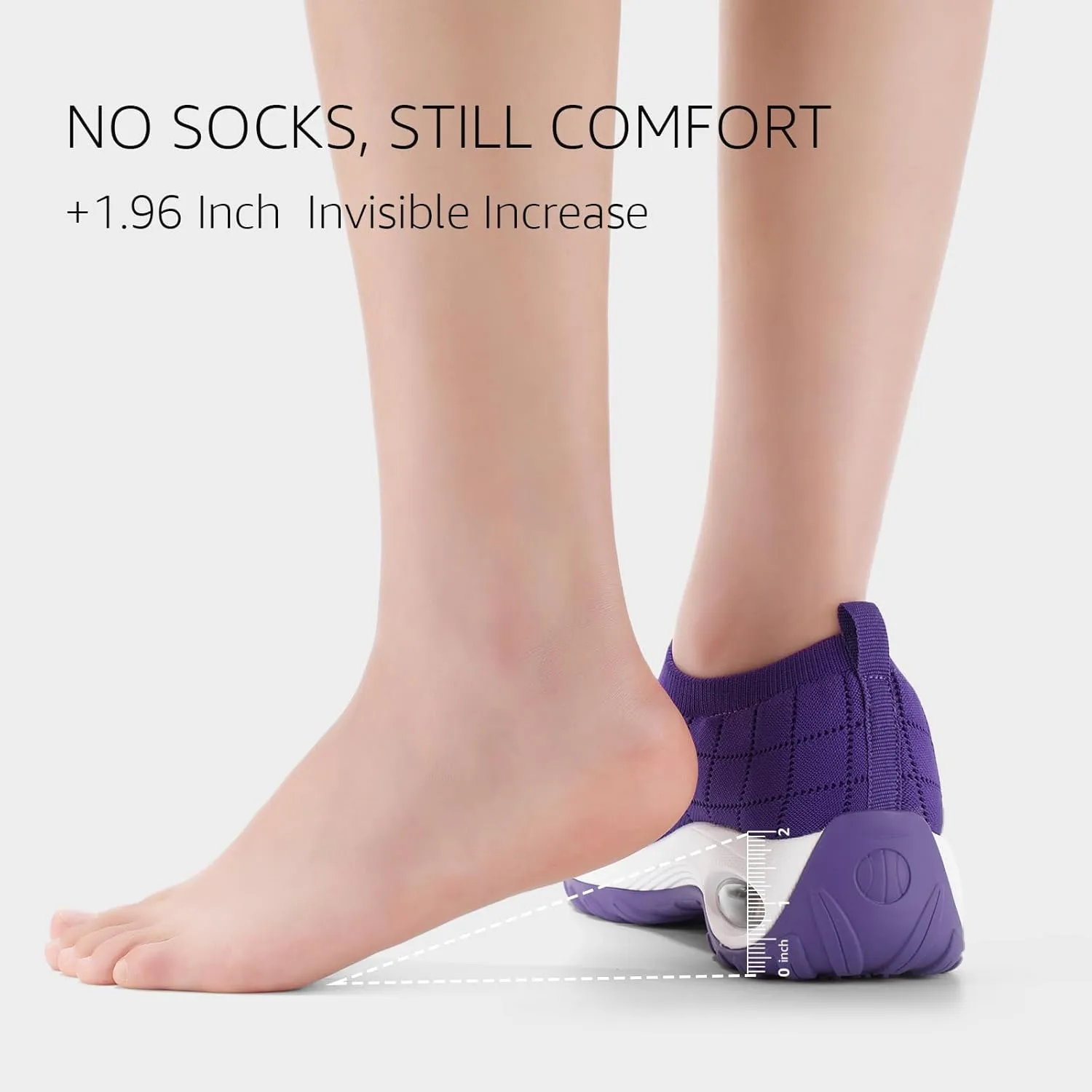 STQ Womens Walking Shoes with Arch Support Non Slip Work Shoes Quilted Slip on Sock Sneakers