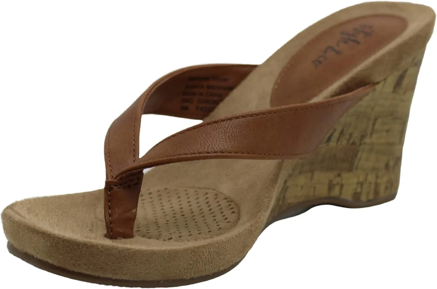 Style & Co. Womens Chicklet Thong Wedge Sandals