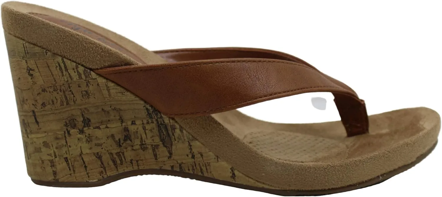Style & Co. Womens Chicklet Thong Wedge Sandals