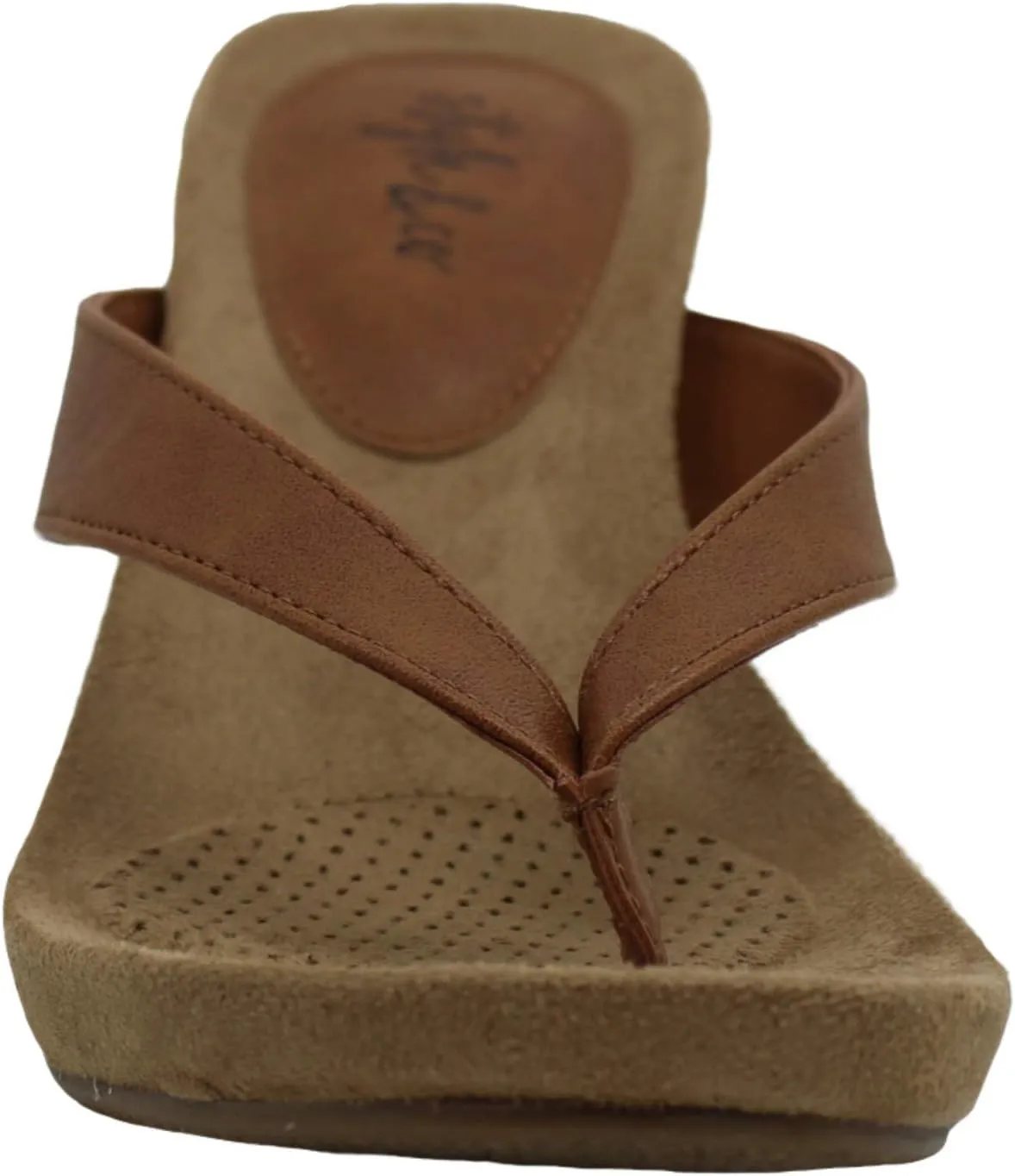 Style & Co. Womens Chicklet Thong Wedge Sandals