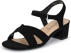 STYLISH S KHLOE-K Little Girls Round Open Toe Criss Cross Ankle Hook and Loop Strap Low Block Heel Dress Sandals