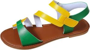 SuanlaTDS Flat Summer Sandals for Women 2025 Dressy Summer Beach Outdoor Boho Sexy Cute Gladiator Shoes Comfortable Wide Width Open Toe Ankle Strap Low Heel Flats Sandal for Daily Wear