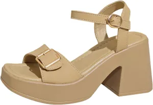 Summer New Women's Shoes Square Toe Belt Buckle Metal Open Toe Buckle Large Size Medium Studded Jelly Sandals for Women