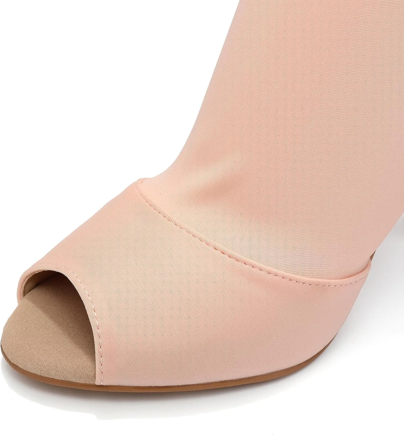 SWDZM Women Ballroom Dance Shoes Peep Toe Latin Salsa Performance Party Ankle Dance Boots