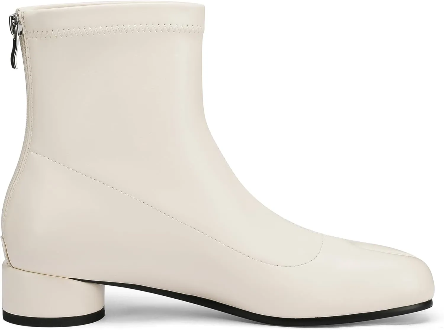 Tabi Boots Split Toe Ankle Boots for Women Japanese Ninja Shoes Low Heel Block Heels Booties Artificial Leather Boots
