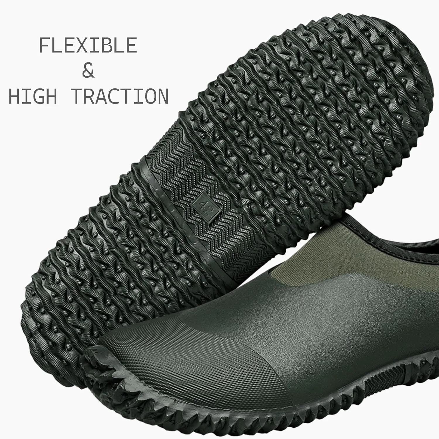 TENGTA Unisex Waterproof Garden Shoes Womens Rain Boots Mens Car Wash Footwear