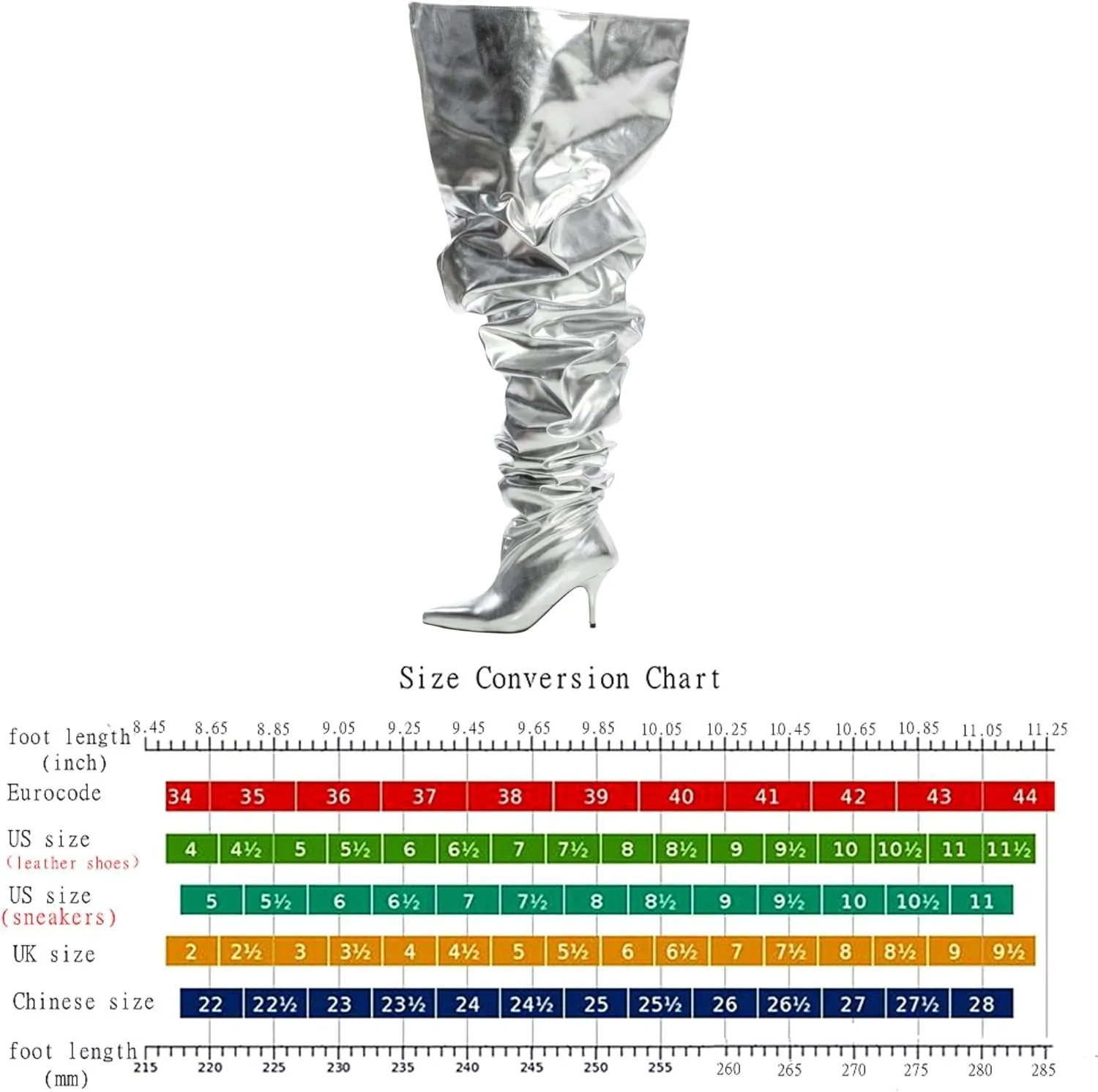 Thigh Knee High Boots For Women,Women's Pointed Toe Extra Wide Width Stiletto High Heel Pleated Fold Over Boot Wide Calf Pull-on Tall Boot Fashion Sexy Dress Boot Slouchy Ruched Slip On Boot