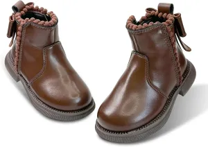 Toddler Boys Girls Combat Ankle Boots Little Kids Chelsea Fall Winter Snow Hiking Work Booties Waterproof Leather Outdoor Shoes