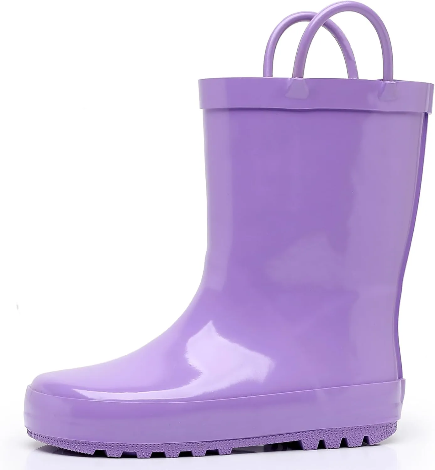 Toddler Rain Boots for Boys Girls Waterproof Rubber Kids Rain Boots with Easy on Handles