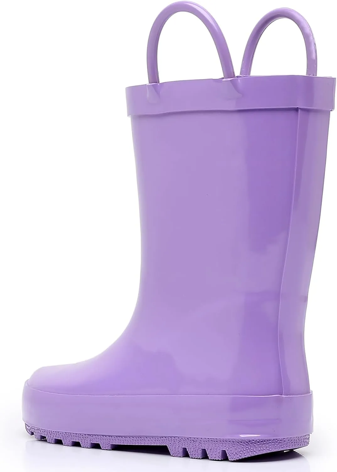 Toddler Rain Boots for Boys Girls Waterproof Rubber Kids Rain Boots with Easy on Handles
