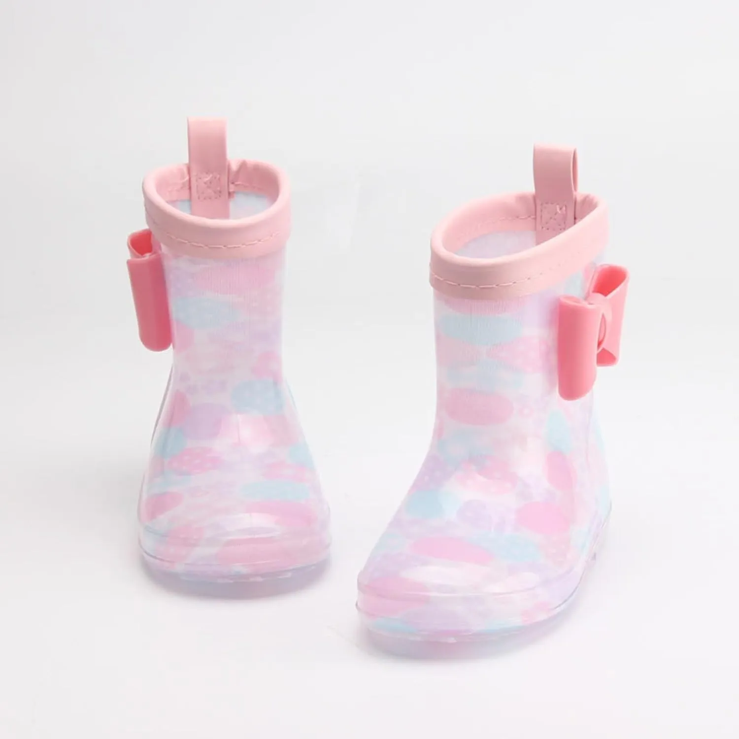 Toddler Rain Boots With Cute Bow Kids Waterproof Rubber Boots For Girls Boys Camouflage Rain Boots For Girls Short