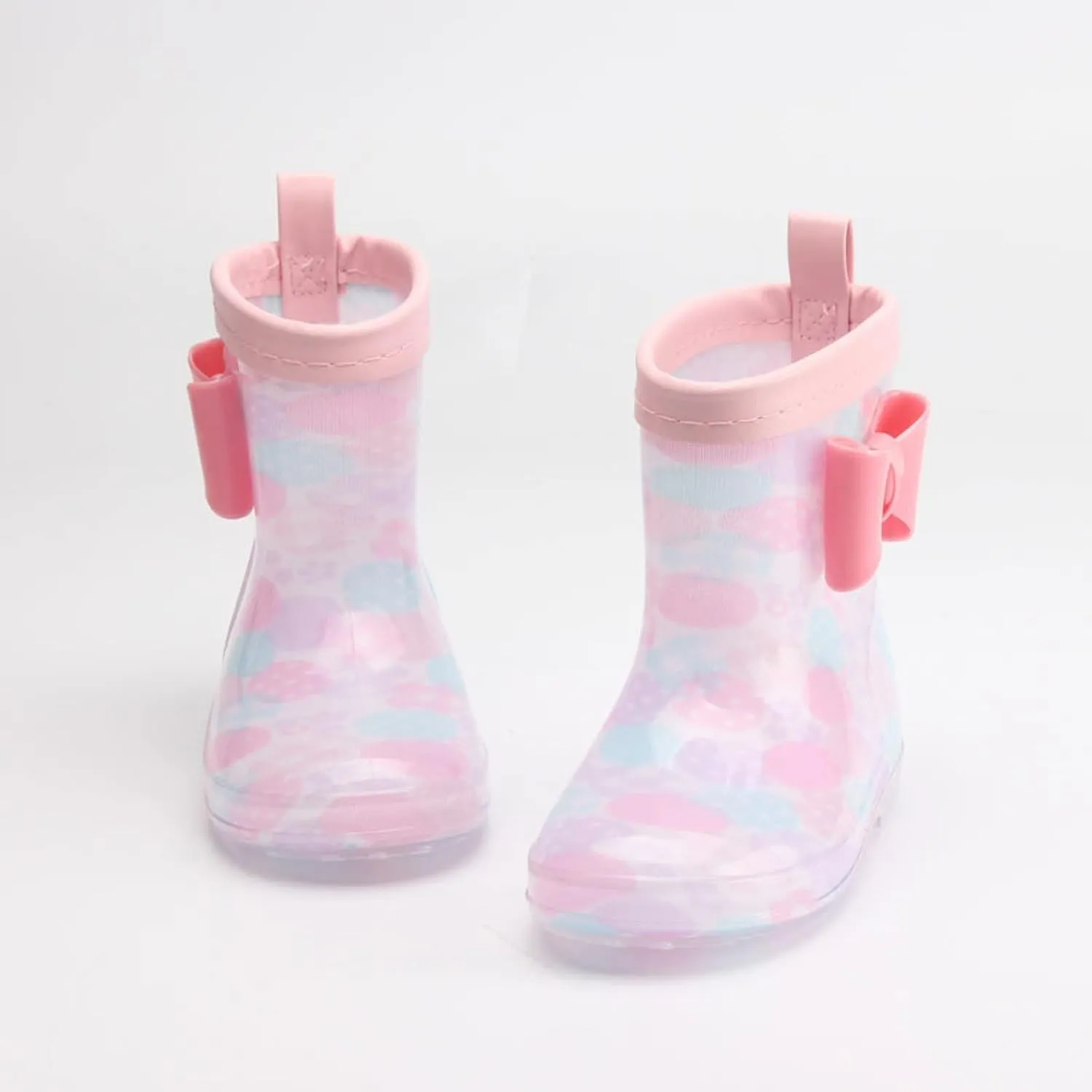 Toddler Rain Boots With Cute Bow Kids Waterproof Rubber Boots For Girls Boys Camouflage Rain Boots For Girls Short