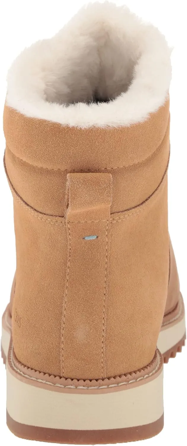 TOMS Womens Mojave Round Toe Lace Up Casual Boots Ankle Low Heel 1-2" - Brown
