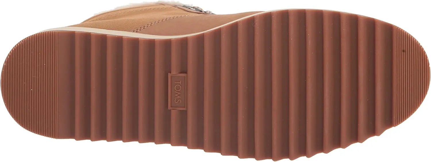 TOMS Womens Mojave Round Toe Lace Up Casual Boots Ankle Low Heel 1-2" - Brown