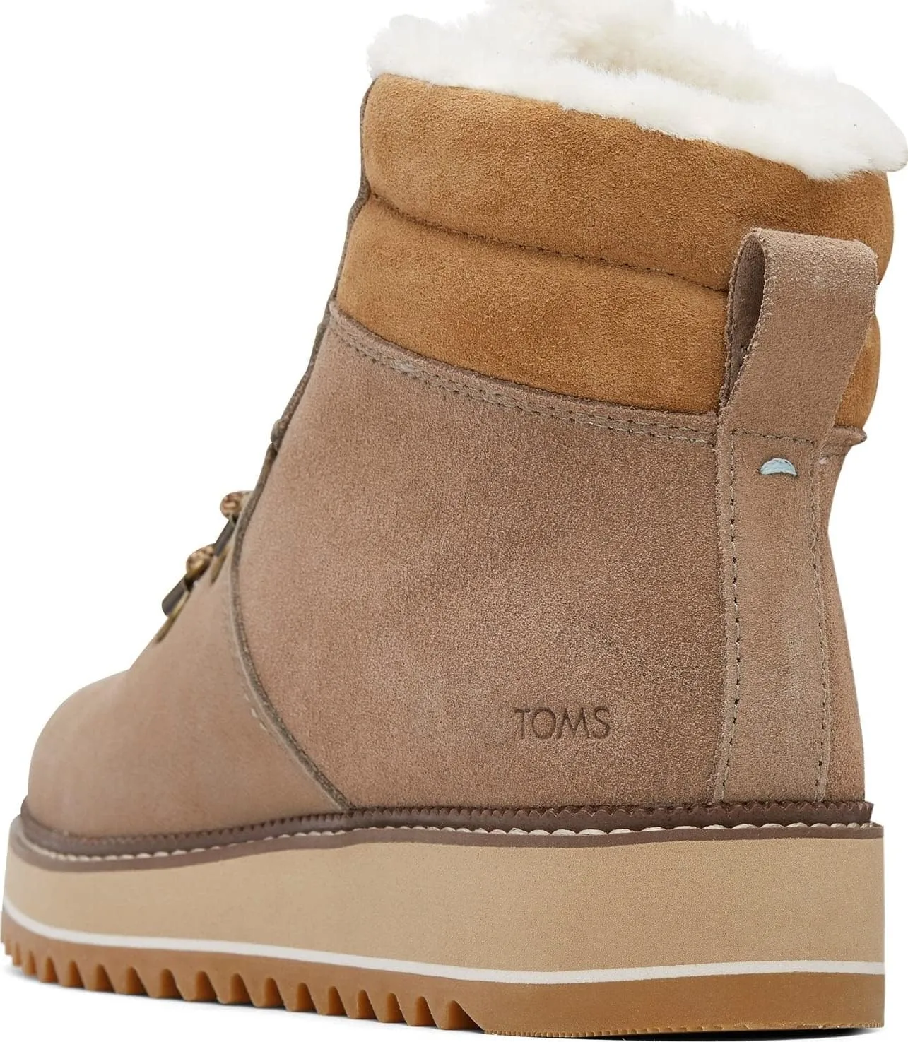 TOMS Womens Mojave Round Toe Lace Up Casual Boots Ankle Low Heel 1-2" - Brown