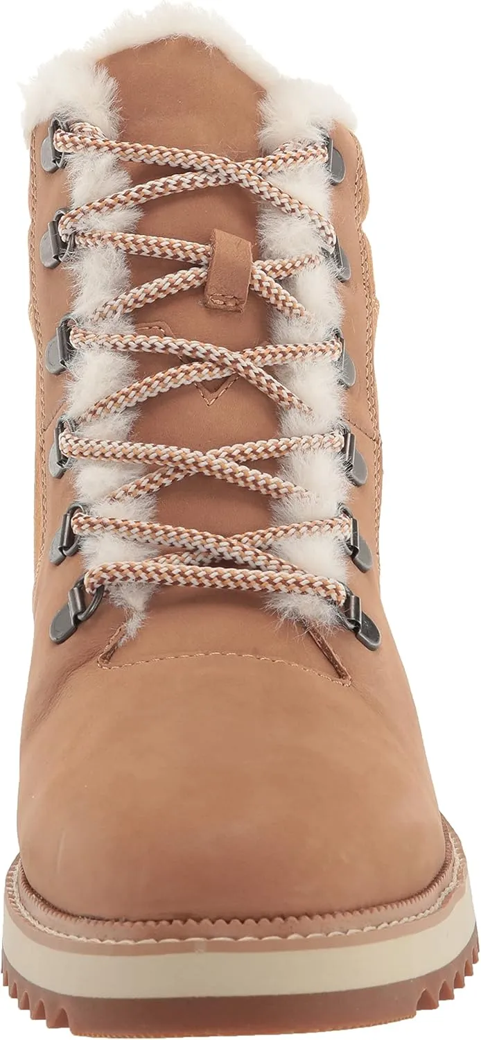 TOMS Womens Mojave Round Toe Lace Up Casual Boots Ankle Low Heel 1-2" - Brown