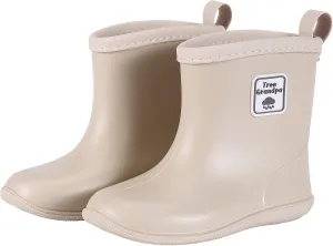Tree Grandpa Toddler Rain Boots Baby Kids Easy-on Rain shoes Children Waterproof Shoes for Boys Girls(1-6 Years)