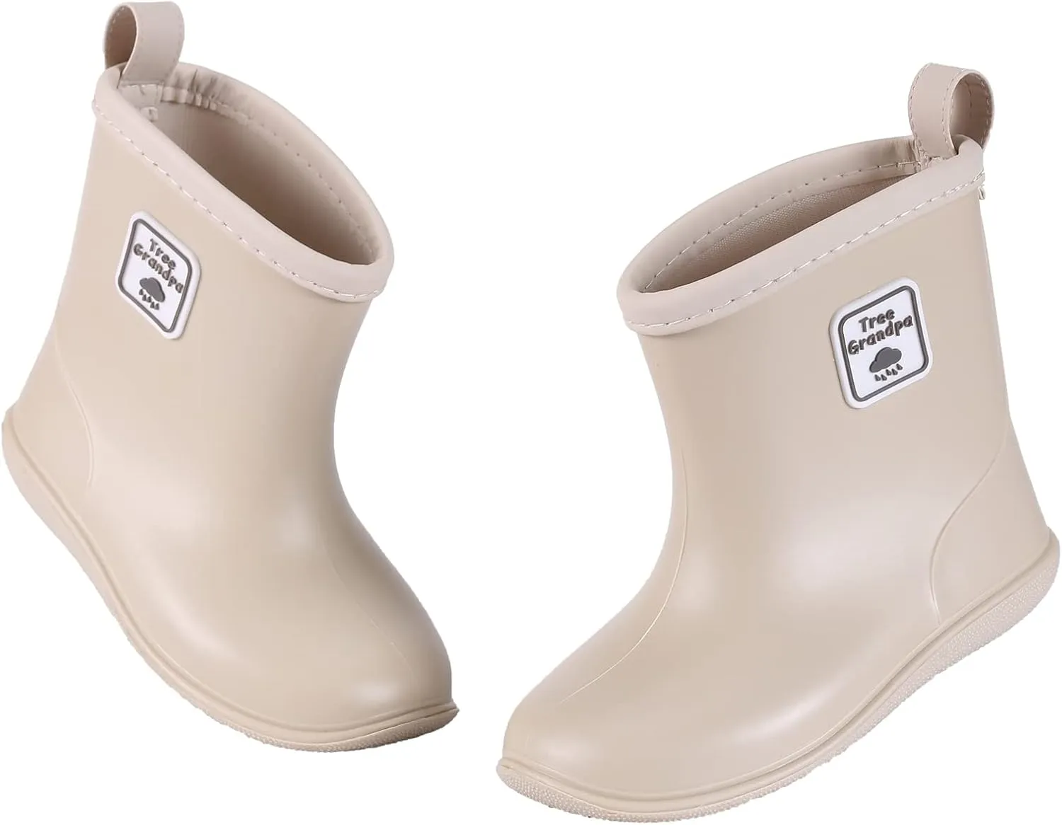 Tree Grandpa Toddler Rain Boots Baby Kids Easy-on Rain shoes Children Waterproof Shoes for Boys Girls(1-6 Years)