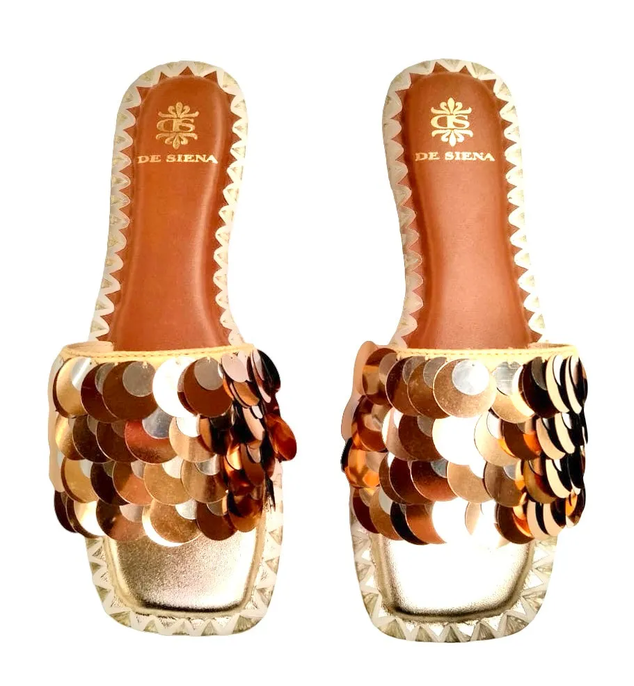 VANESSA SLIDES WITH PAILLETTES
