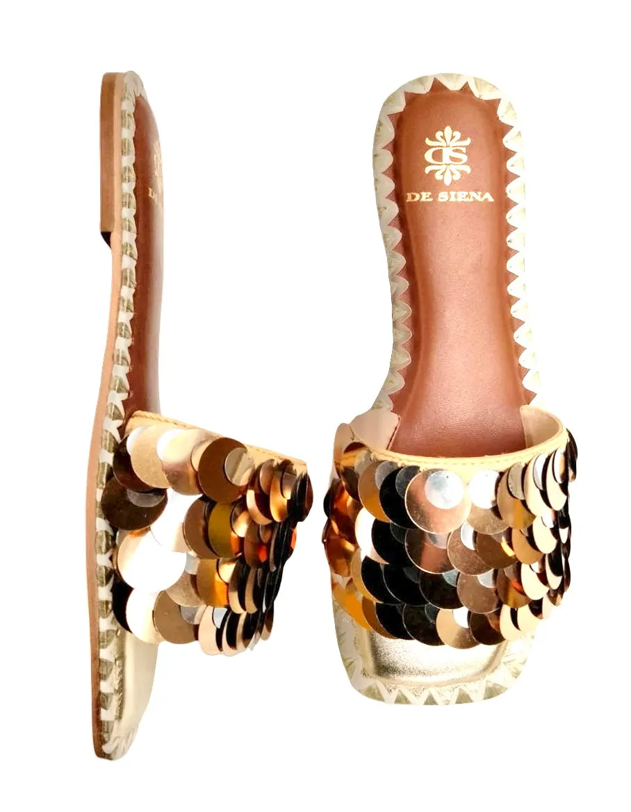 VANESSA SLIDES WITH PAILLETTES