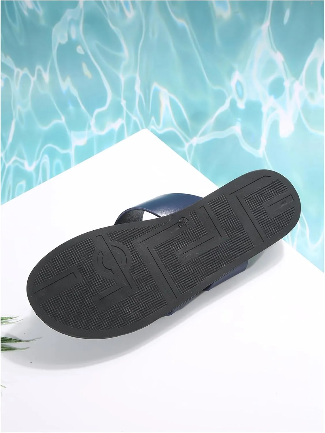 Verdusa Men's Casual Crisscross Leather Flip Flops Thong Sandals