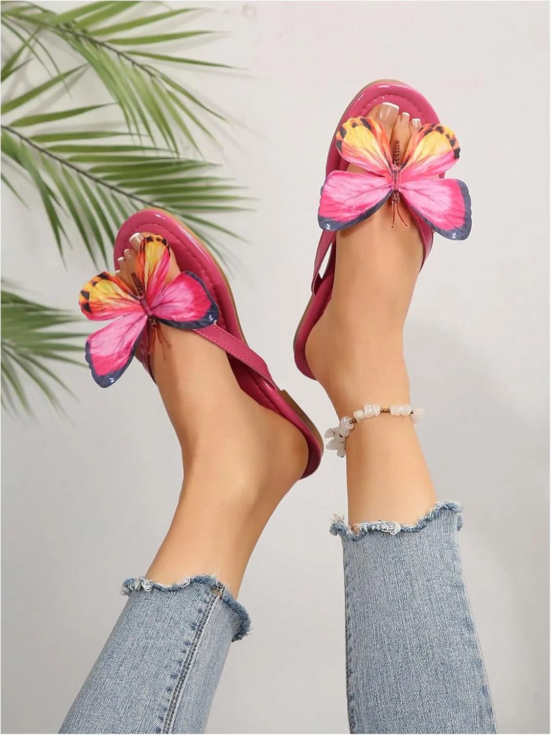 Verdusa Women's Flower Thong Sandals Flip Flops Summer Beach Slides