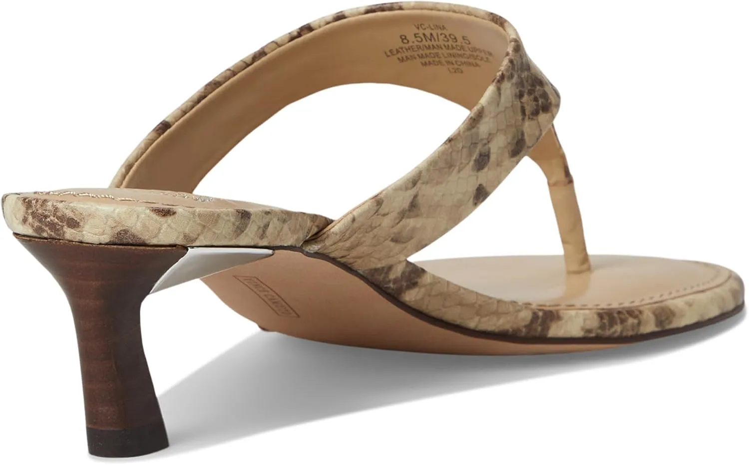Vince Camuto Women's Lina Thong Kitten Heel Sandals Heeled