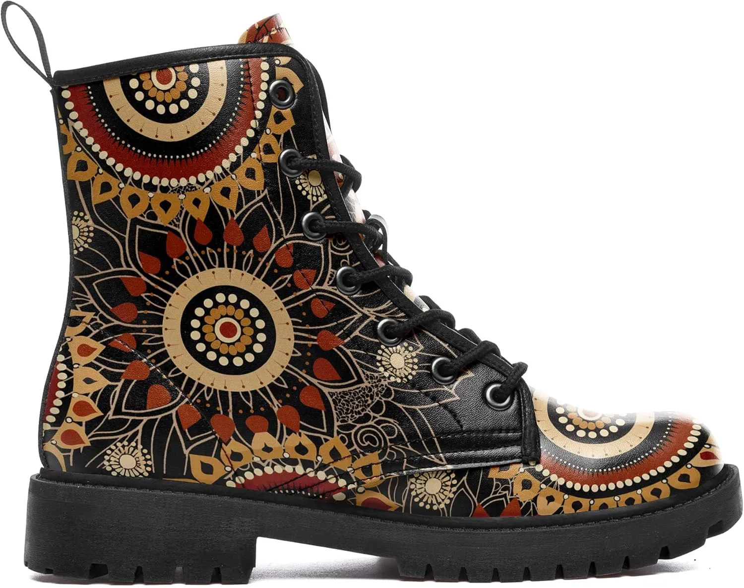 Vintage Bohemian Combat Boots Comfortable High-Top Ankle Booties for Women Men Fashion Casual Festival Winter Footwear