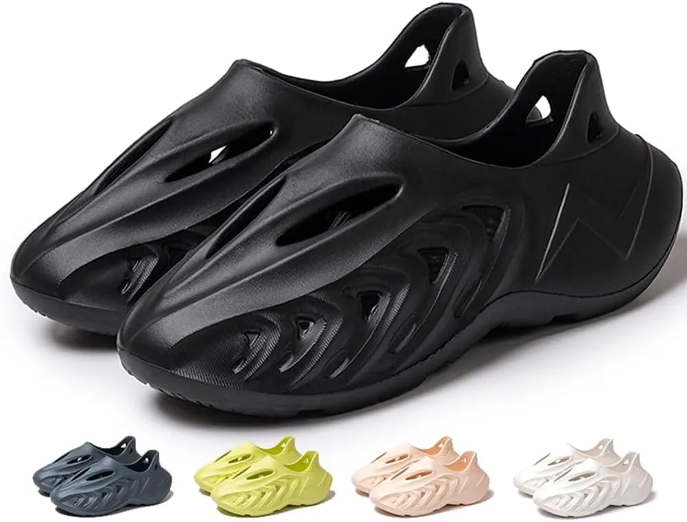 vioxthak Foam Runner Casual Hollow Sports Shoes Closed Toe Cloud Slides Pillow Walking Shoes Running Shoes Foam Runners Sneakers Water Shoes Soft Outdoor Beach Sandals for Women Men
