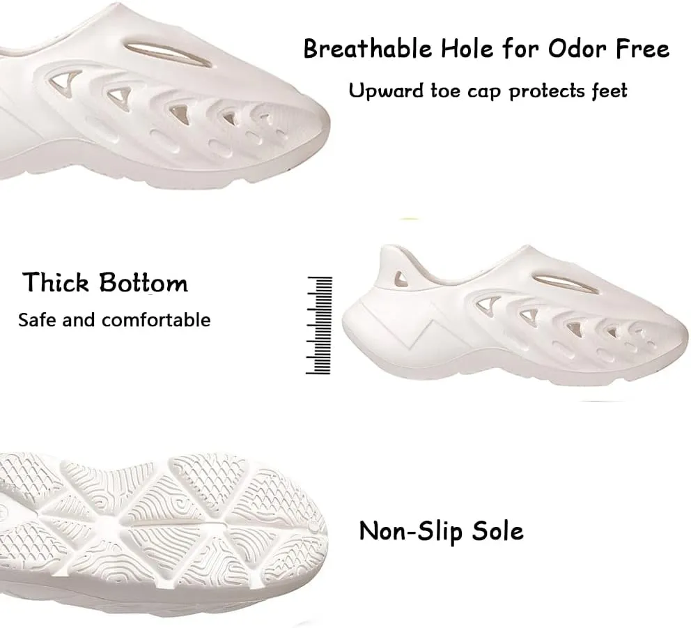 vioxthak Foam Runner Casual Hollow Sports Shoes Closed Toe Cloud Slides Pillow Walking Shoes Running Shoes Foam Runners Sneakers Water Shoes Soft Outdoor Beach Sandals for Women Men