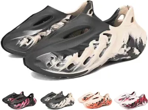 vioxthak Foam Runner Casual Hollow Sports Shoes Closed Toe Cloud Slides Pillow Walking Shoes Running Shoes Foam Runners Sneakers Water Shoes Soft Outdoor Beach Sandals for Women Men