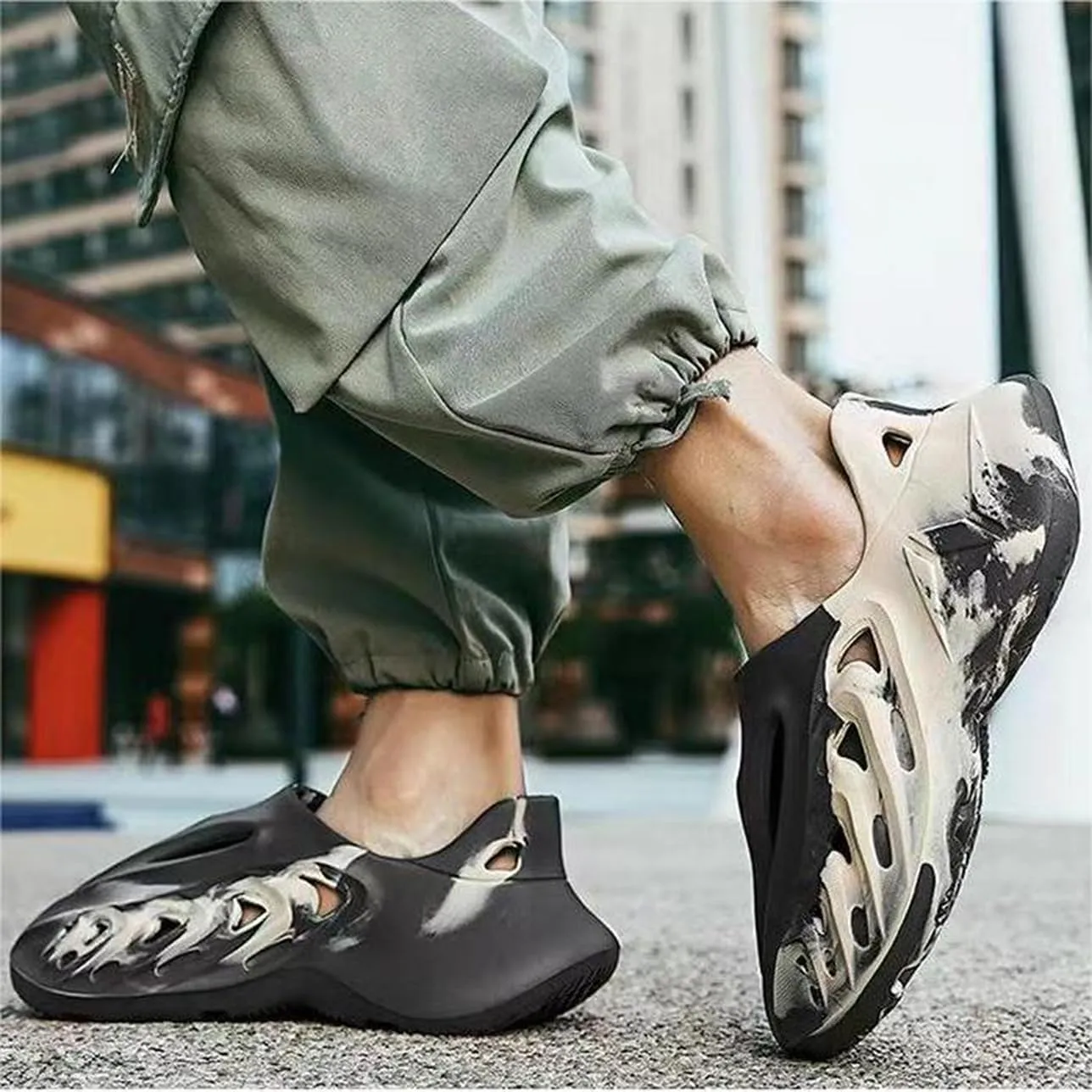 vioxthak Foam Runner Casual Hollow Sports Shoes Closed Toe Cloud Slides Pillow Walking Shoes Running Shoes Foam Runners Sneakers Water Shoes Soft Outdoor Beach Sandals for Women Men