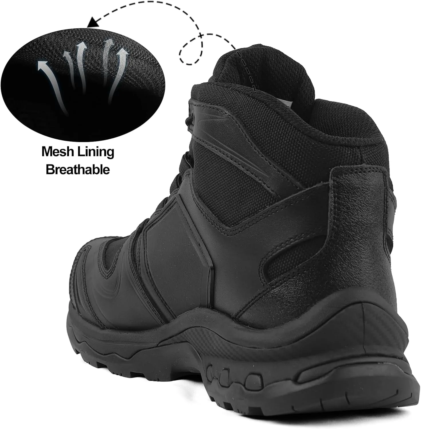 Waterproof Hiking Boots for Men Mid Trekking Shoes Lightweight Backpacking Shoes Mountaineering Outdoor Leather Boots