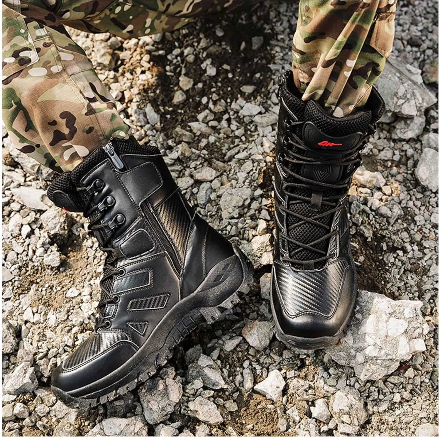 Waterproof Hiking Work Boots Men's Tactical Boots 8 Inches Lightweight Military Boots Breathable Desert Boots