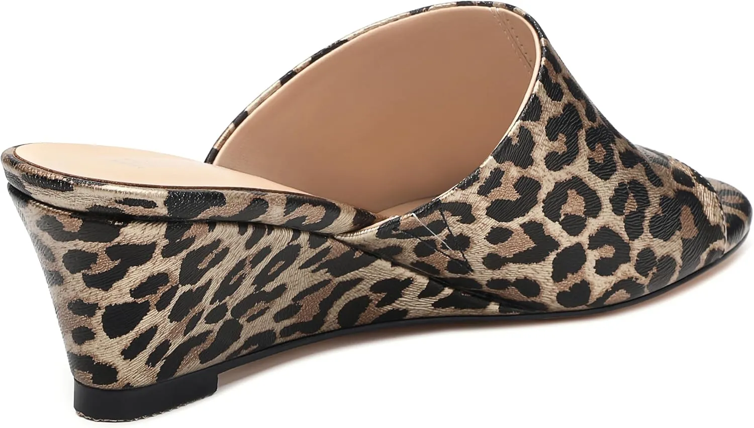 Wedge Sandals for Women Open Toe Wedge Heels Womens Matte High Heel Sandal Round Toe Heeled Wedge Sandals Slip on Casual shoes 2 inch