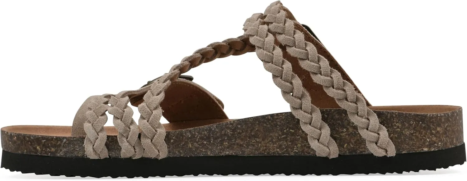 WHITE MOUNTAIN Women's Haziest Braided Signature Comfort-Molded Footbed Sandal