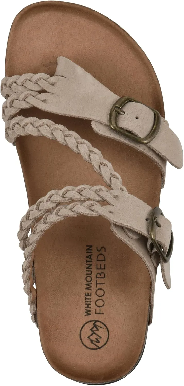 WHITE MOUNTAIN Women's Haziest Braided Signature Comfort-Molded Footbed Sandal