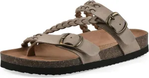 WHITE MOUNTAIN Women's Haziest Braided Signature Comfort-Molded Footbed Sandal
