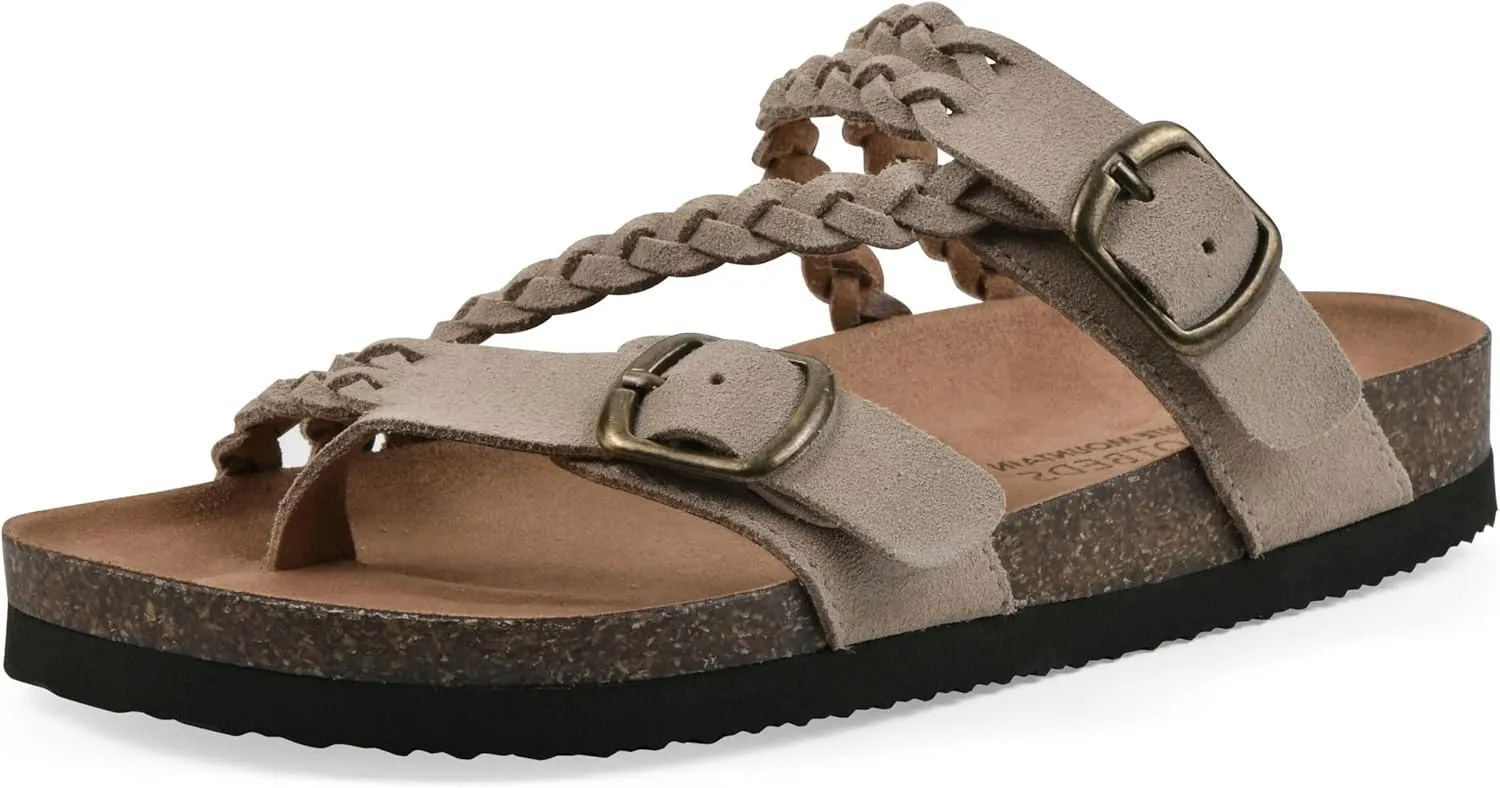 WHITE MOUNTAIN Women's Haziest Braided Signature Comfort-Molded Footbed Sandal