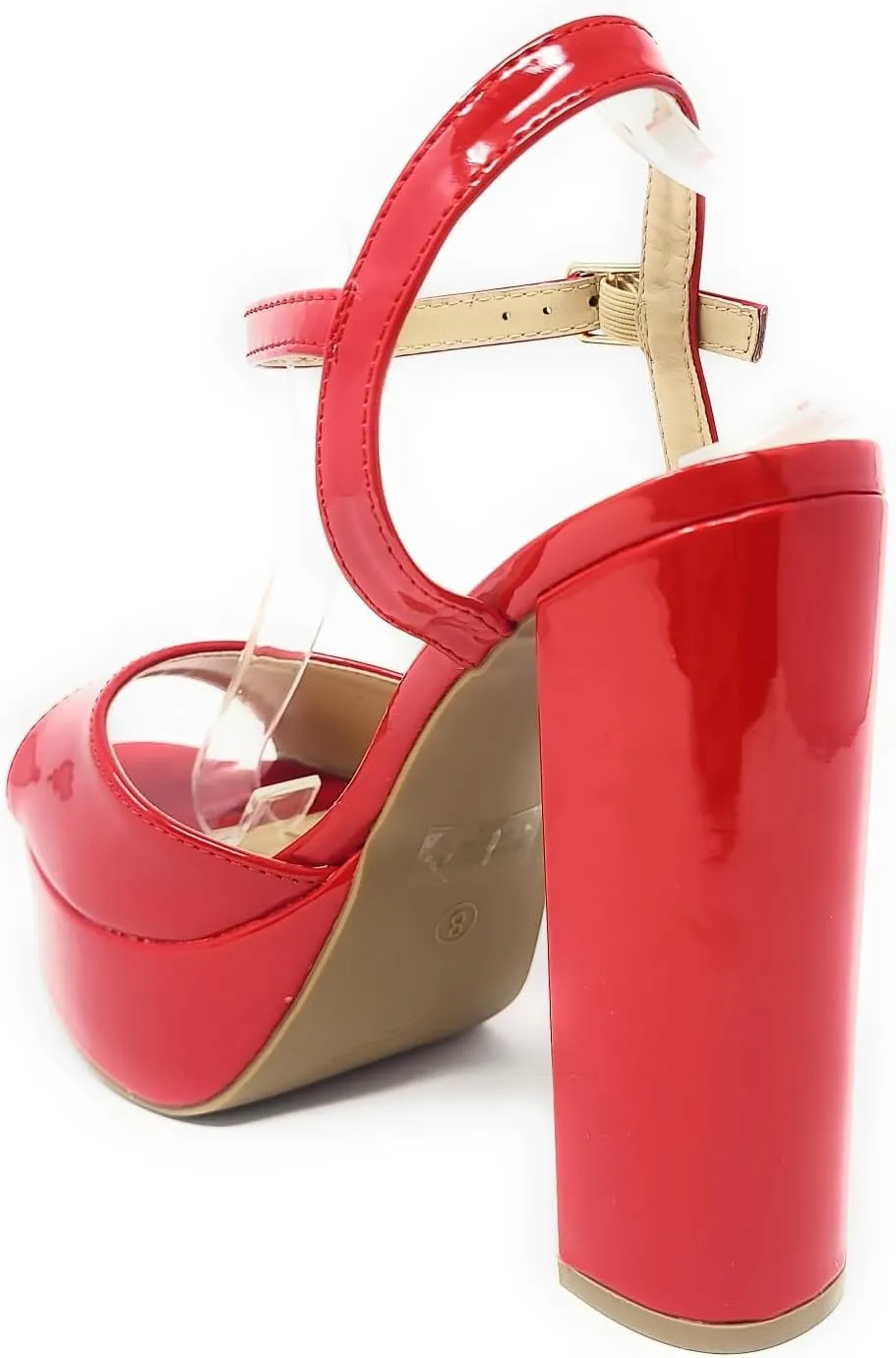 Wild Diva Women's Open Toe Ankle Strap High Heel Sandals