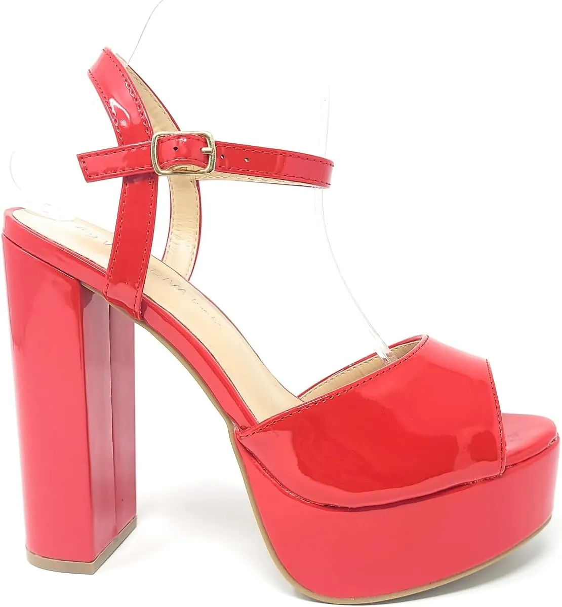 Wild Diva Women's Open Toe Ankle Strap High Heel Sandals
