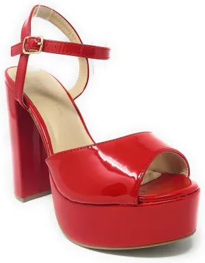 Wild Diva Women's Open Toe Ankle Strap High Heel Sandals