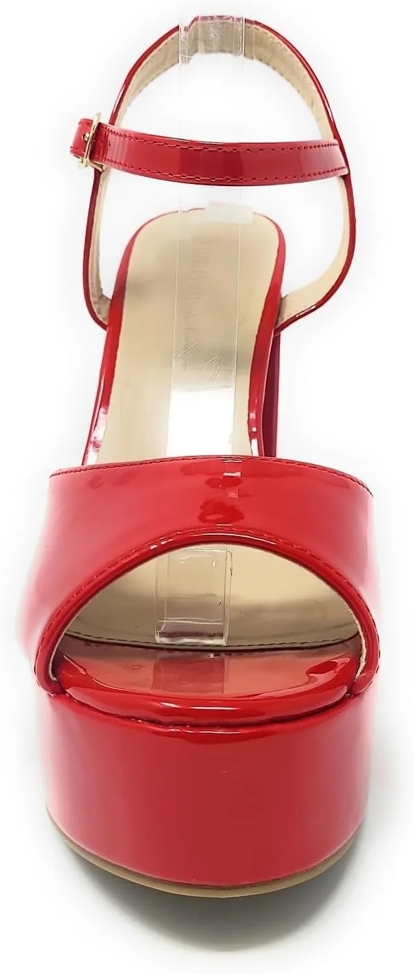 Wild Diva Women's Open Toe Ankle Strap High Heel Sandals