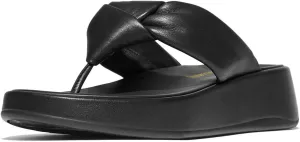 Women Classic Twist Knot Platform Flip Flops Slip on Soft Insole Lightweight Thong Sandals Comfort Summer Beach Casual Slippers Size 4-16 US
