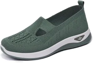 Women Footwear Orthopedic Sneakers Woven Breathable Running Shoes Arch Support Walking Shoes Soft Sole Shoes Cloud Slide Orthopedic