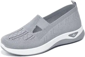 Women Footwear Orthopedic Sneakers Woven Breathable Running Shoes Arch Support Walking Shoes Soft Sole Shoes Cloud Slide Orthopedic