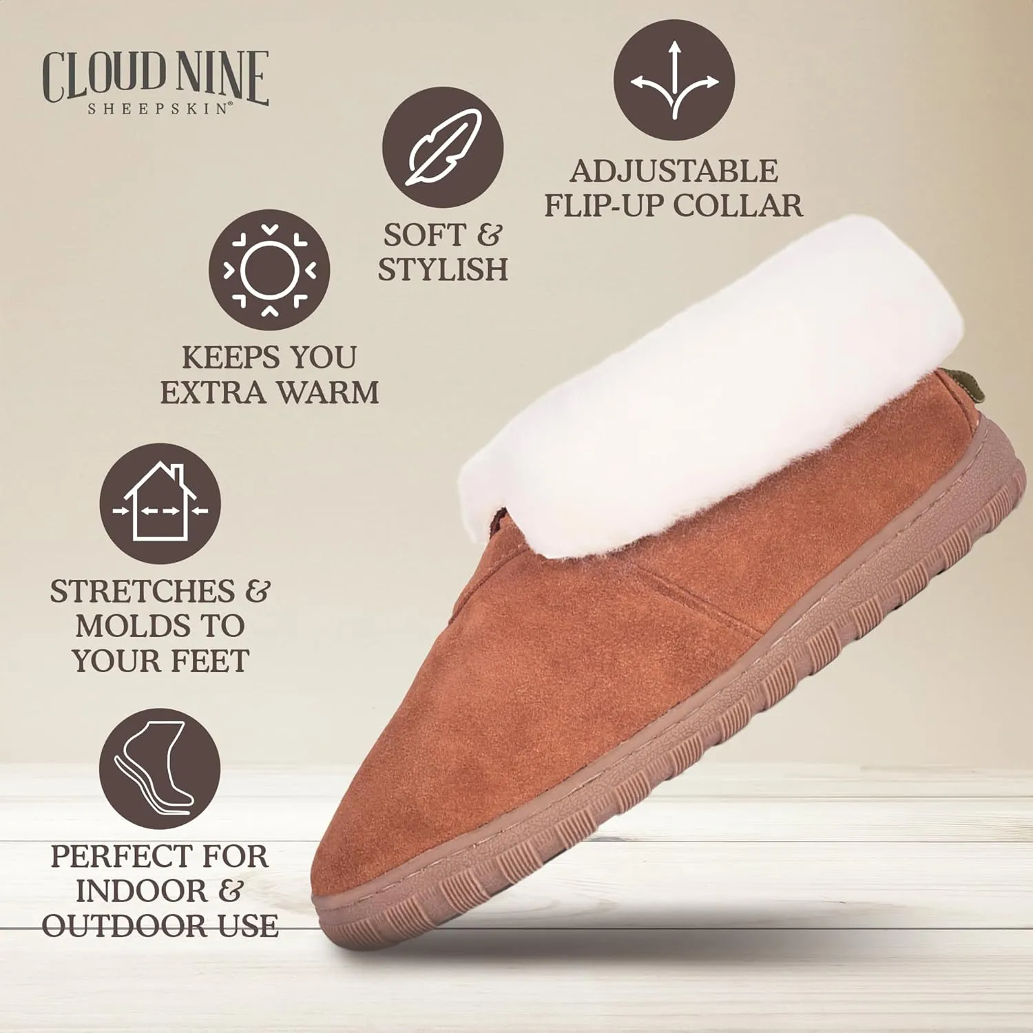Womens Ankle Boots - Womens Shoes Made with 100% Genuine Sheepskin for Indoor & Outdoor - Soft & Comfortable Womens Slippers - Ankle Boots for Women with Thermoplastic Rubber Sole